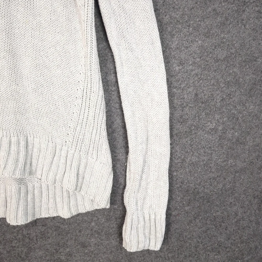 J Crew Always Heather‎ Gray Mock Neck Knit Pullover Sweater Womens Medium M